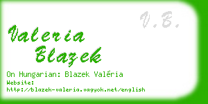 valeria blazek business card